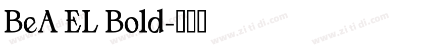 BeA EL Bold字体转换